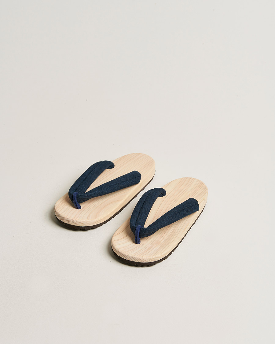 Men |  | Beams Japan | Wooden Geta Sandals Navy