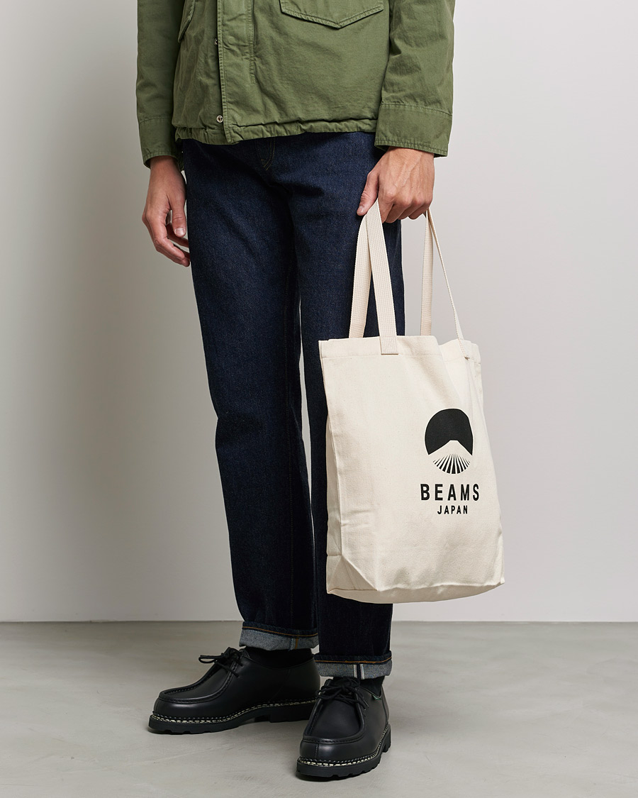 Men | Beams Japan | Beams Japan | x Evergreen Works Tote Bag White/Black