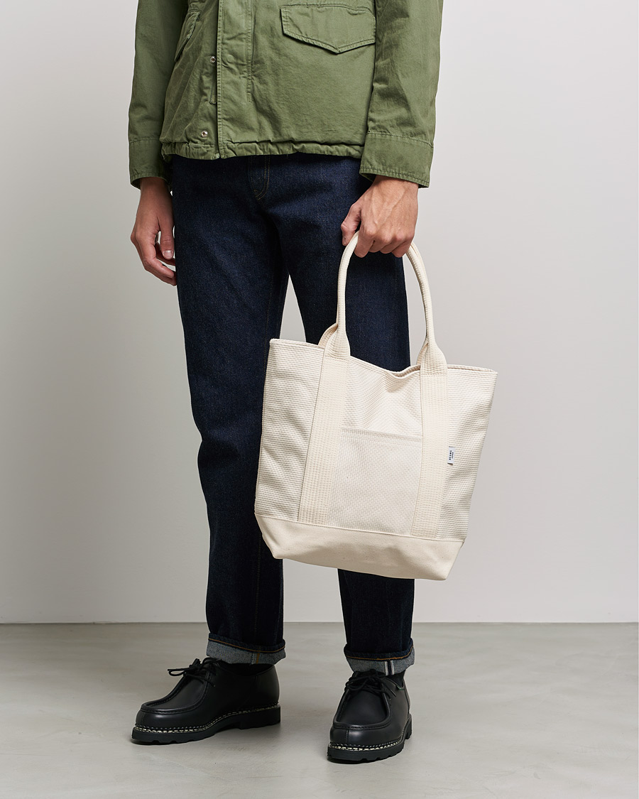 Men | Tote Bags | Beams Japan | x Sasicco Obi Tote Bag Natural