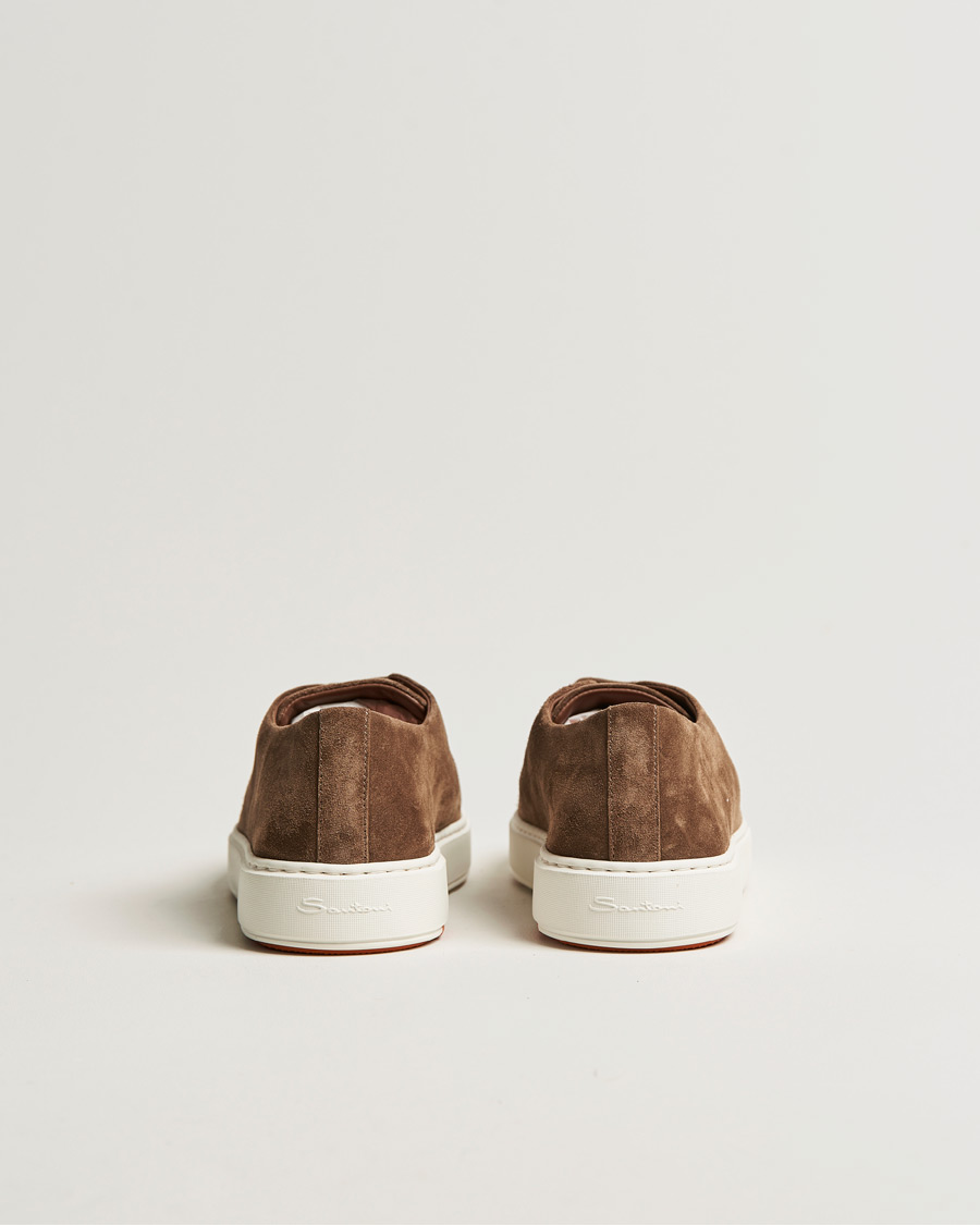 Men | Santoni Cleanic Sneakers Dark Brown Suede | Santoni | Cleanic Sneakers Dark Brown Suede