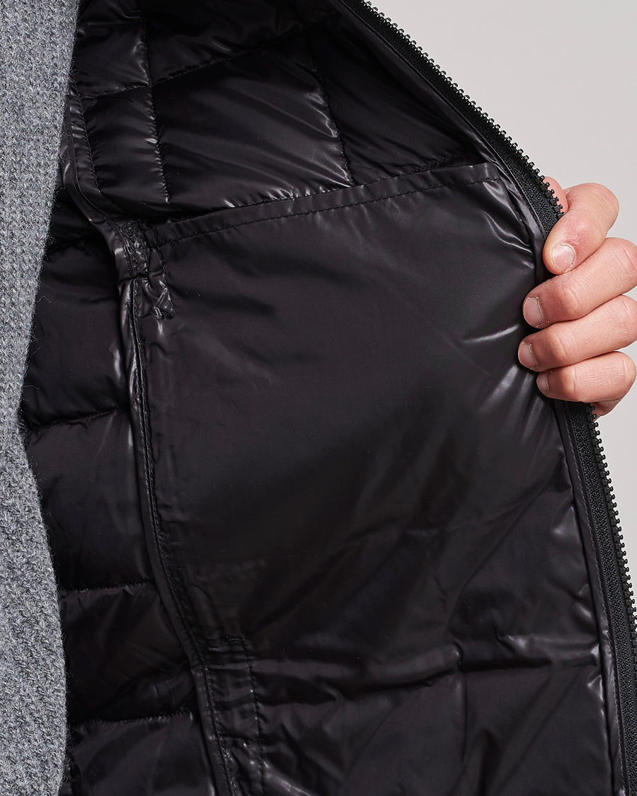 Men | Coats & Jackets | TAION | High Neck Full Zip Lightweight Down Vest Black