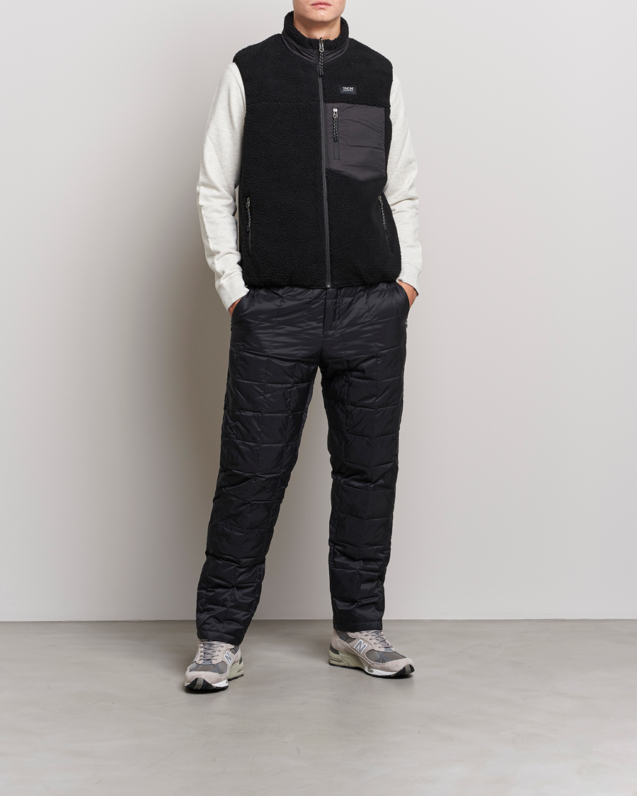 Men | Trousers | TAION | Regular Straight Down Pants Black