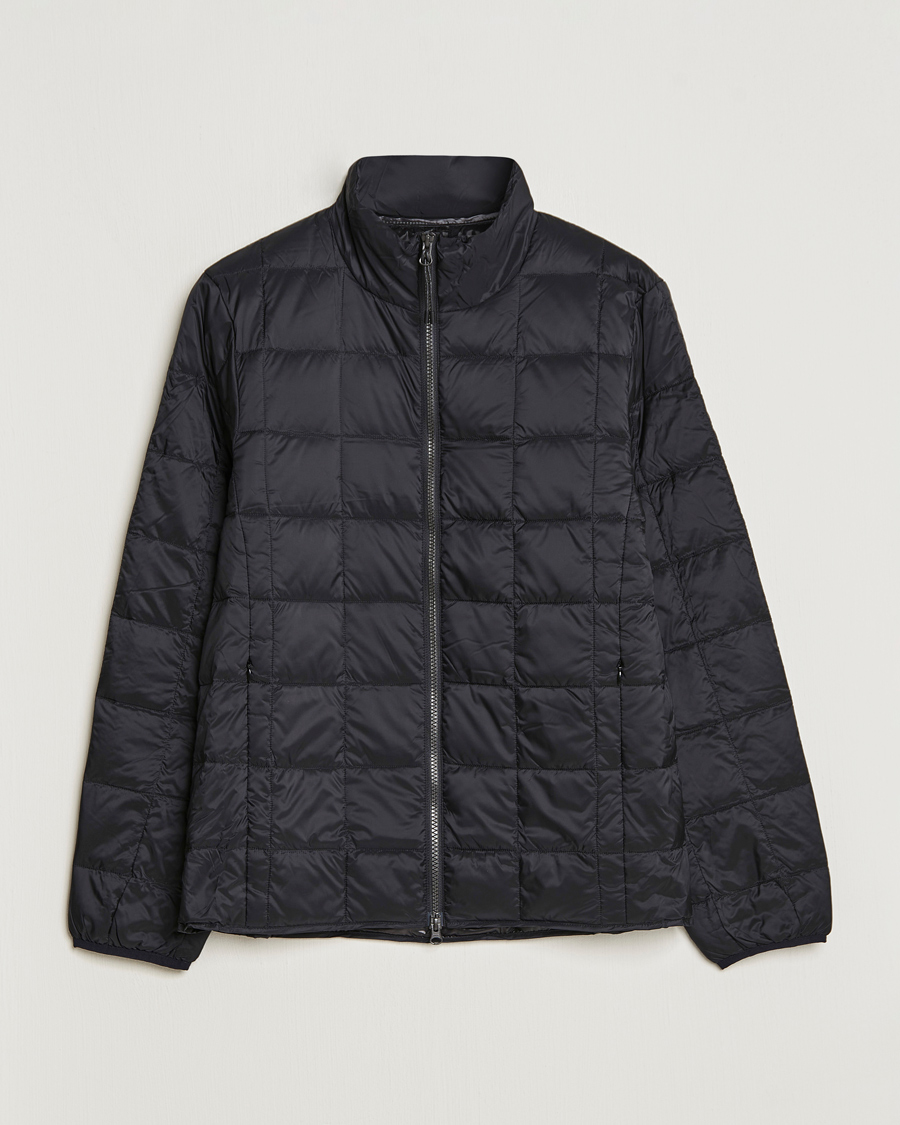 Men | Coats & Jackets | TAION | High Neck Full Zip Lightweight Down Jacket Black