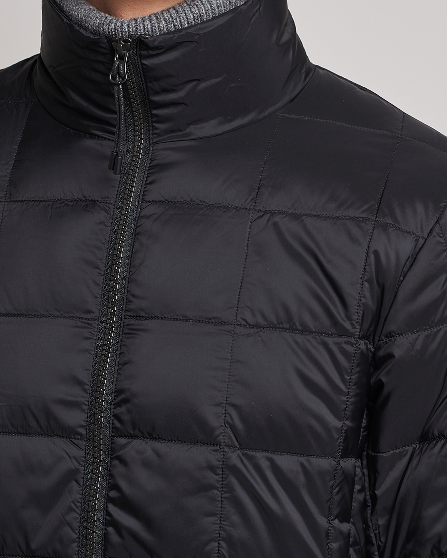 Men | Coats & Jackets | TAION | High Neck Full Zip Lightweight Down Jacket Black
