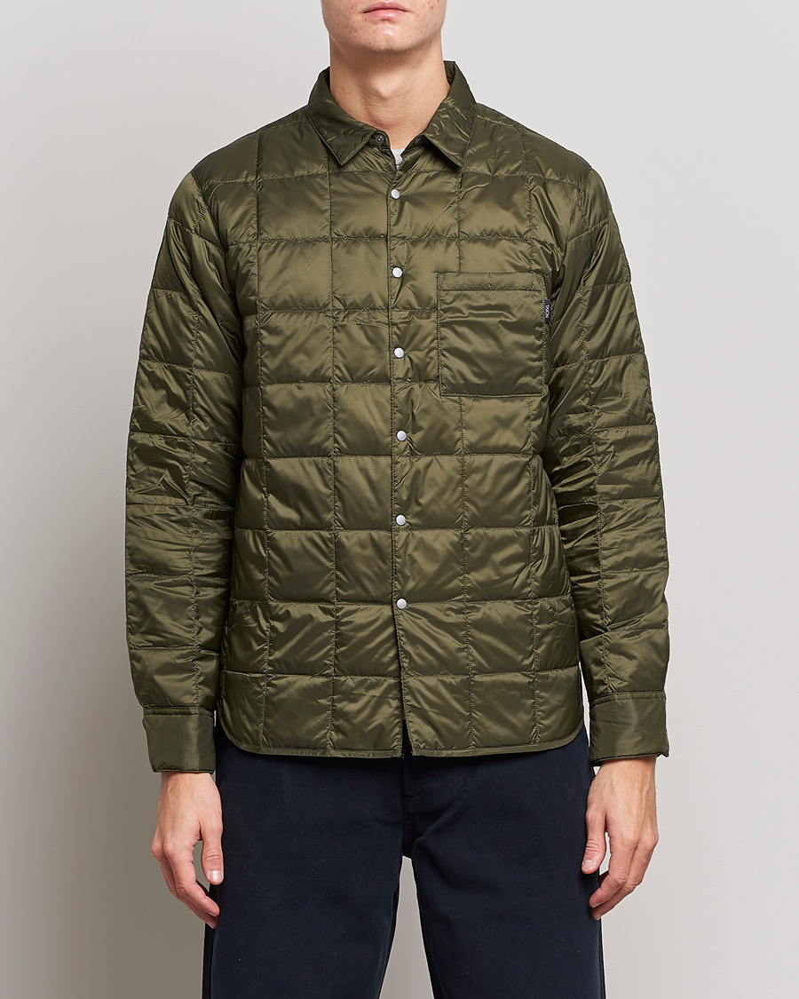Men | Shirts | TAION | Lightweight Down Shirt Dark Olive