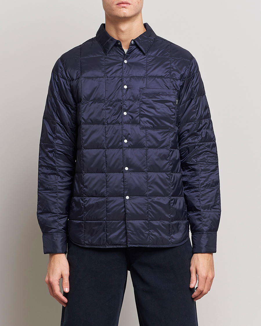 Men | Shirts | TAION | Lightweight Down Shirt Navy