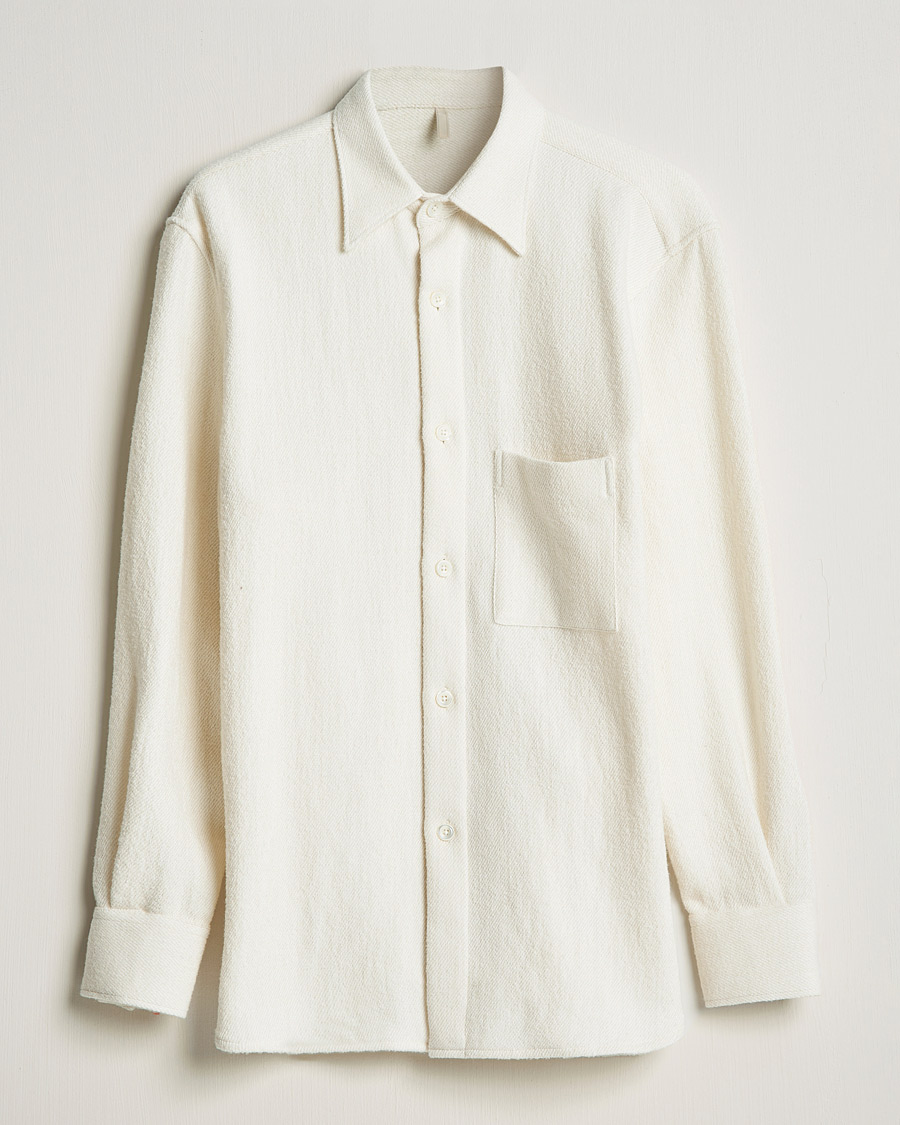 Men | Shirts | Sunflower | Alan Boucle Overshirt Off White