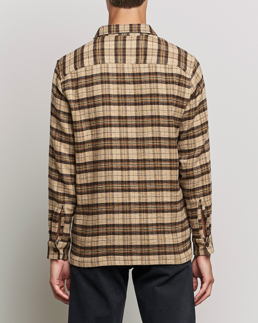 Men | Shirts | Sunflower | Spacey Wool Overshirt Brown Check