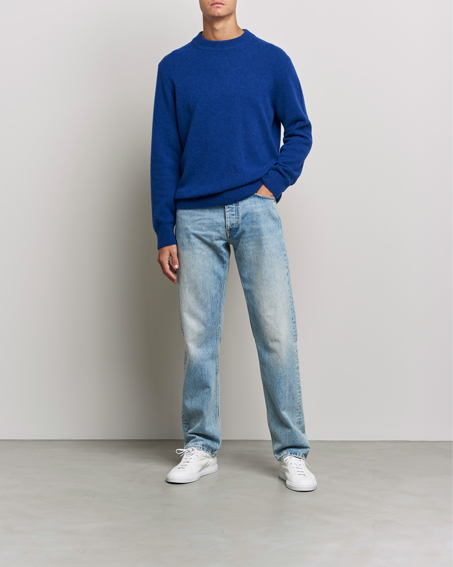 Men | Clothing | Sunflower | Moon Alpaca Sweater Electric Blue