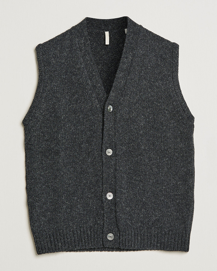Men | Sweaters & Knitwear | Sunflower | Steven Knit Vest Dark Grey