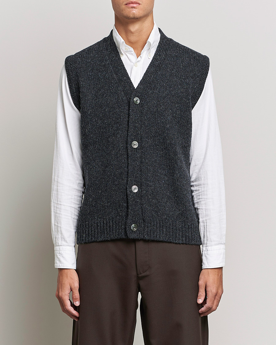 Men | Sweaters & Knitwear | Sunflower | Steven Knit Vest Dark Grey