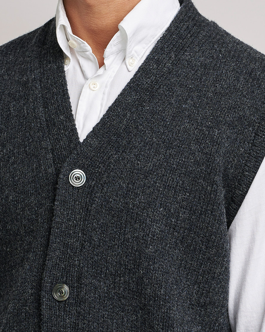 Men | Sweaters & Knitwear | Sunflower | Steven Knit Vest Dark Grey