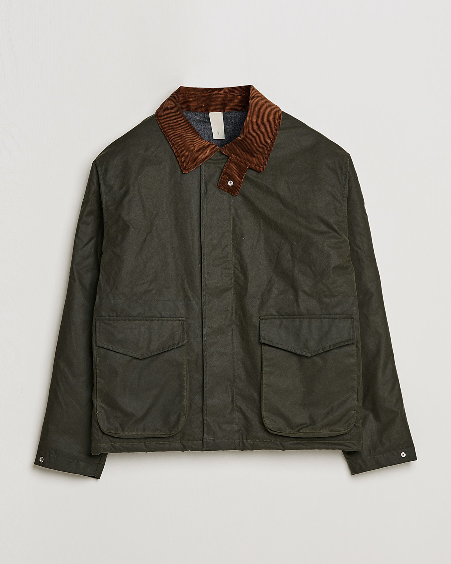 Men | Coats & Jackets | Sunflower | Waxed Short Jacket Dark Olive