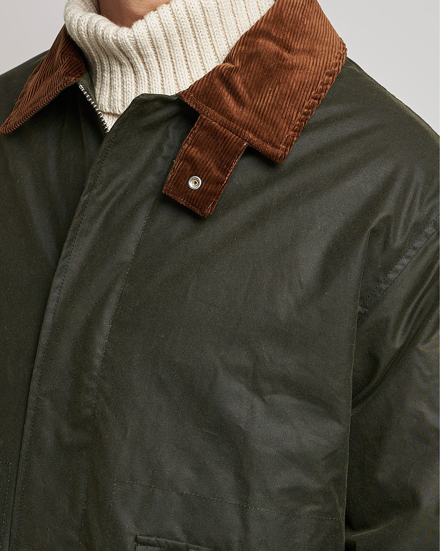 Men | Coats & Jackets | Sunflower | Waxed Short Jacket Dark Olive