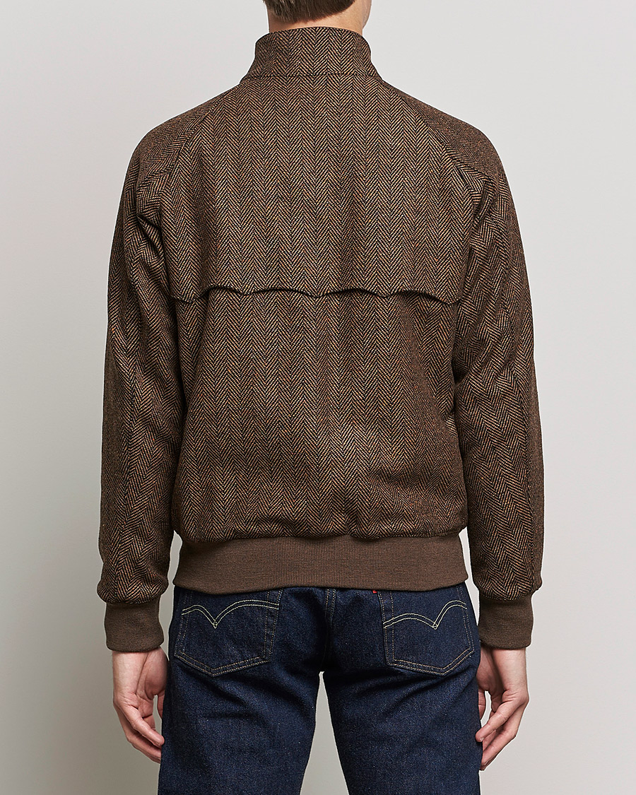 Men | Coats & Jackets | Baracuta | G9 Herringbone Wool Jacket Brown