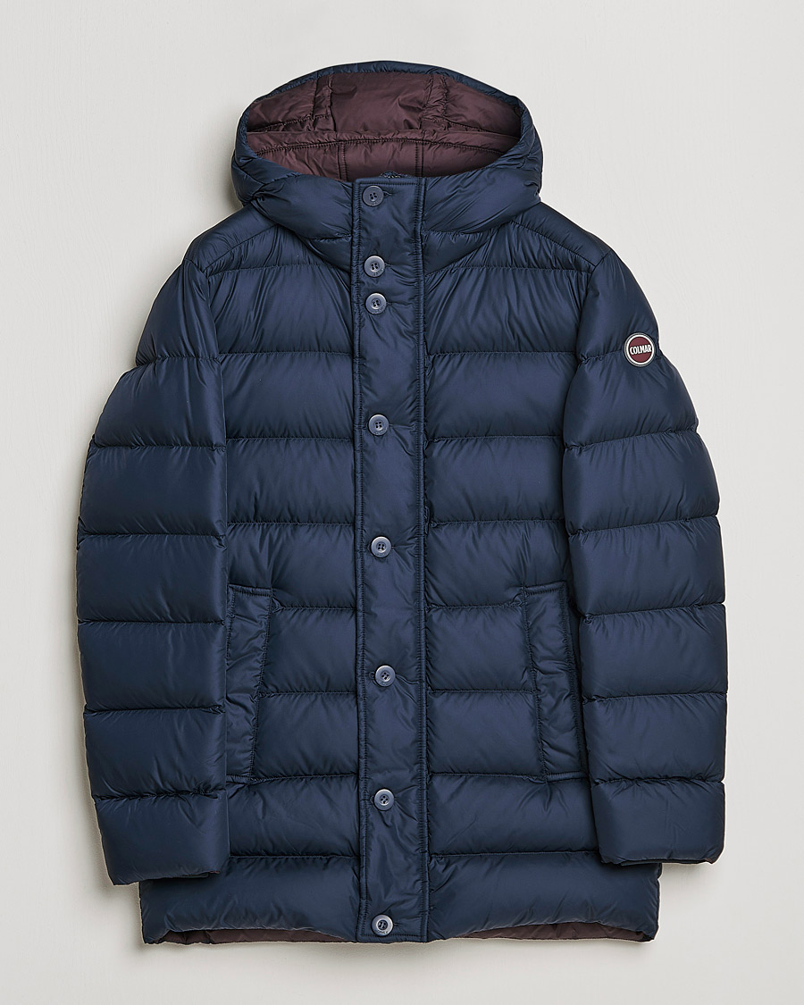 Men | Coats & Jackets | Colmar | Concrete Mid Down Parka Navy