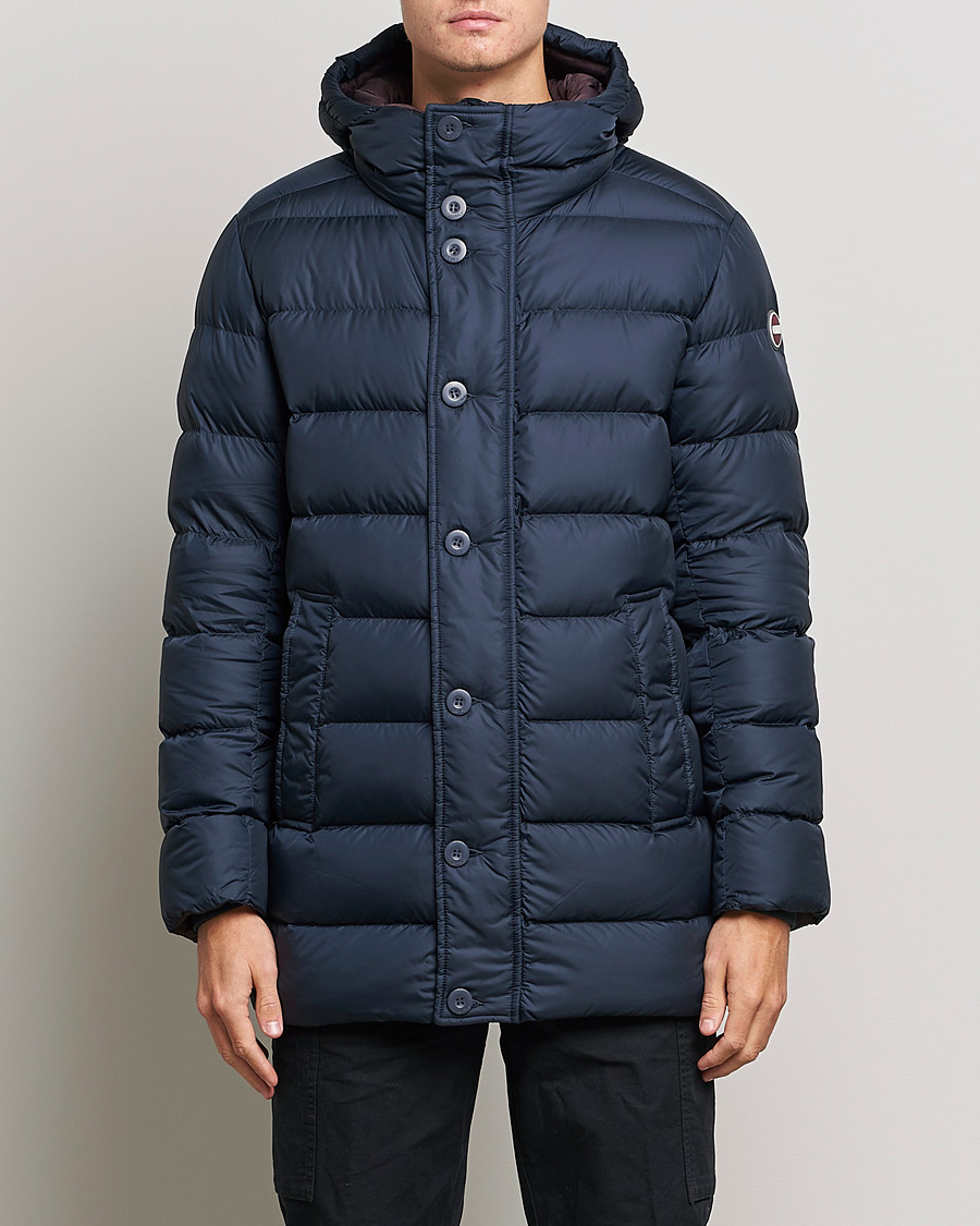 Men | Coats & Jackets | Colmar | Concrete Mid Down Parka Navy