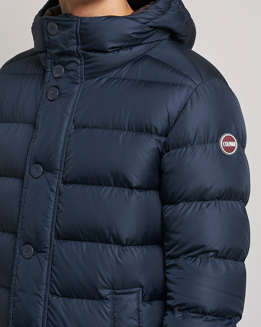 Men | Coats & Jackets | Colmar | Concrete Mid Down Parka Navy
