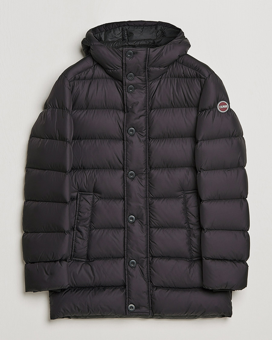 Men | Coats & Jackets | Colmar | Concrete Mid Down Parka Black