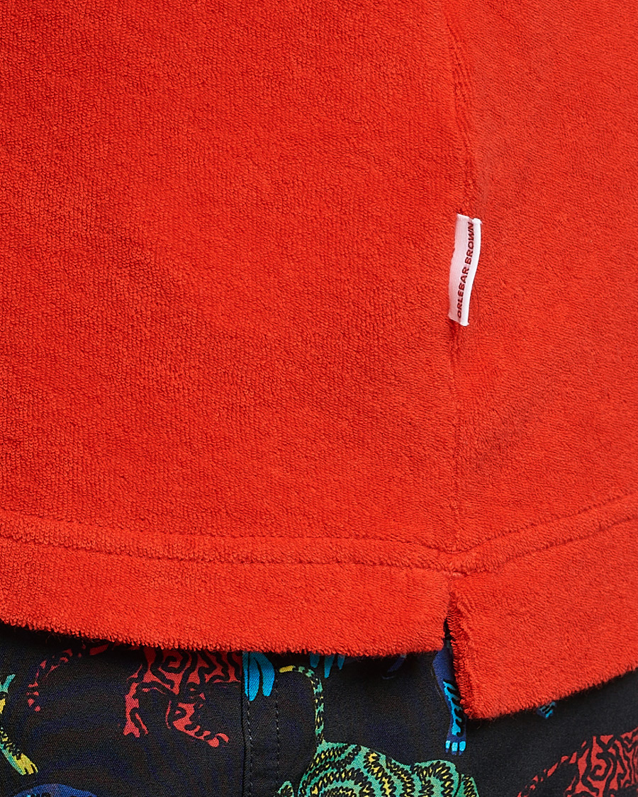 Men | Polo Shirts | Orlebar Brown | Terry Polo Summer Red