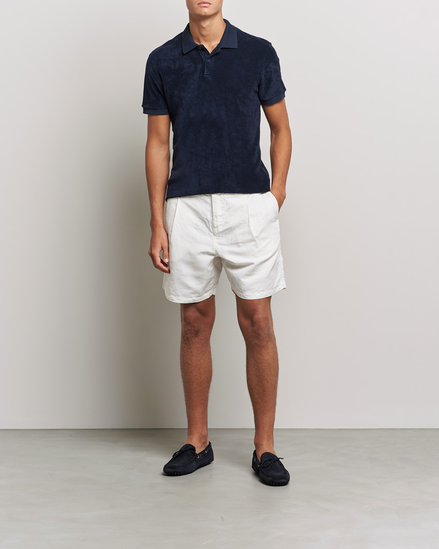 Men | Polo Shirts | Orlebar Brown | Jarrett Towelling Polo Night Iris