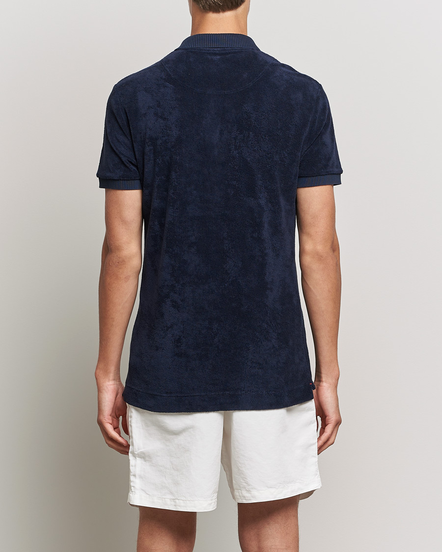 Men | Polo Shirts | Orlebar Brown | Jarrett Towelling Polo Night Iris