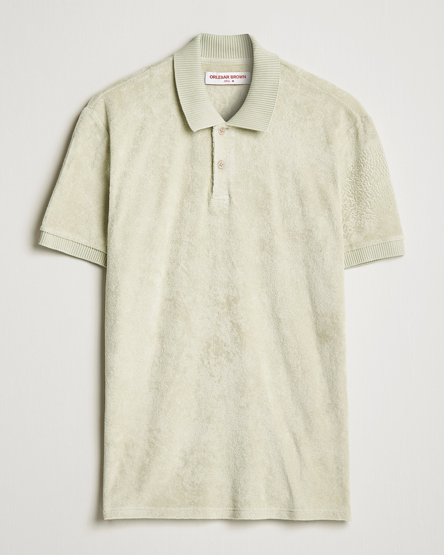 Men | Polo Shirts | Orlebar Brown | Jarrett Towelling Polo Parched Green