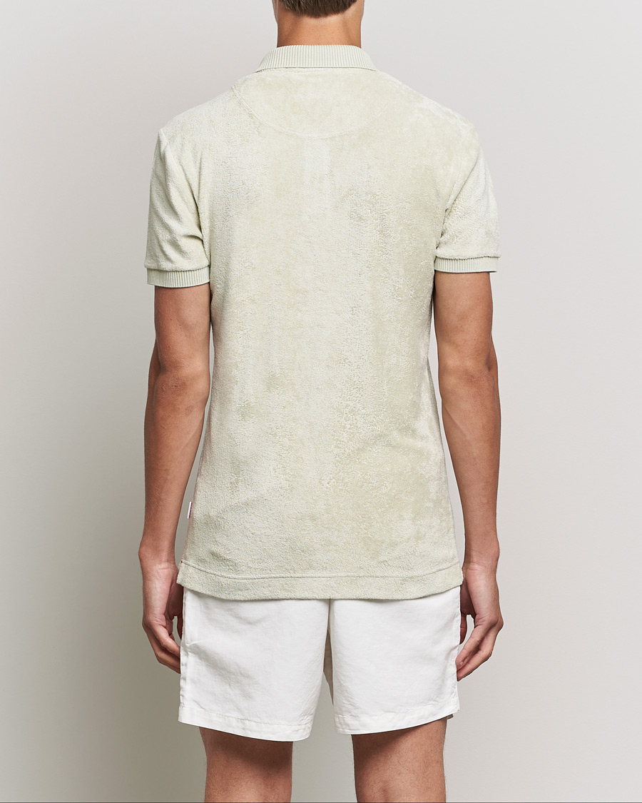 Men | Polo Shirts | Orlebar Brown | Jarrett Towelling Polo Parched Green