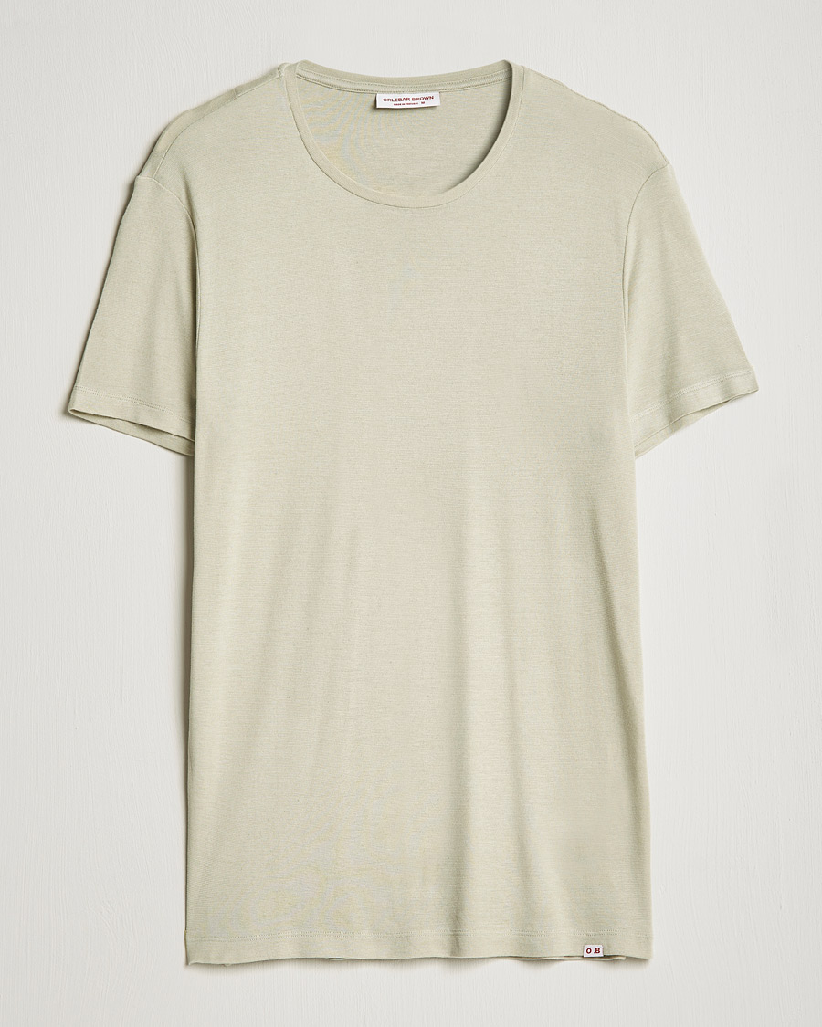 Men | T-Shirts | Orlebar Brown | OB Classic Modal/Cashmere T-Shirt Parched Green