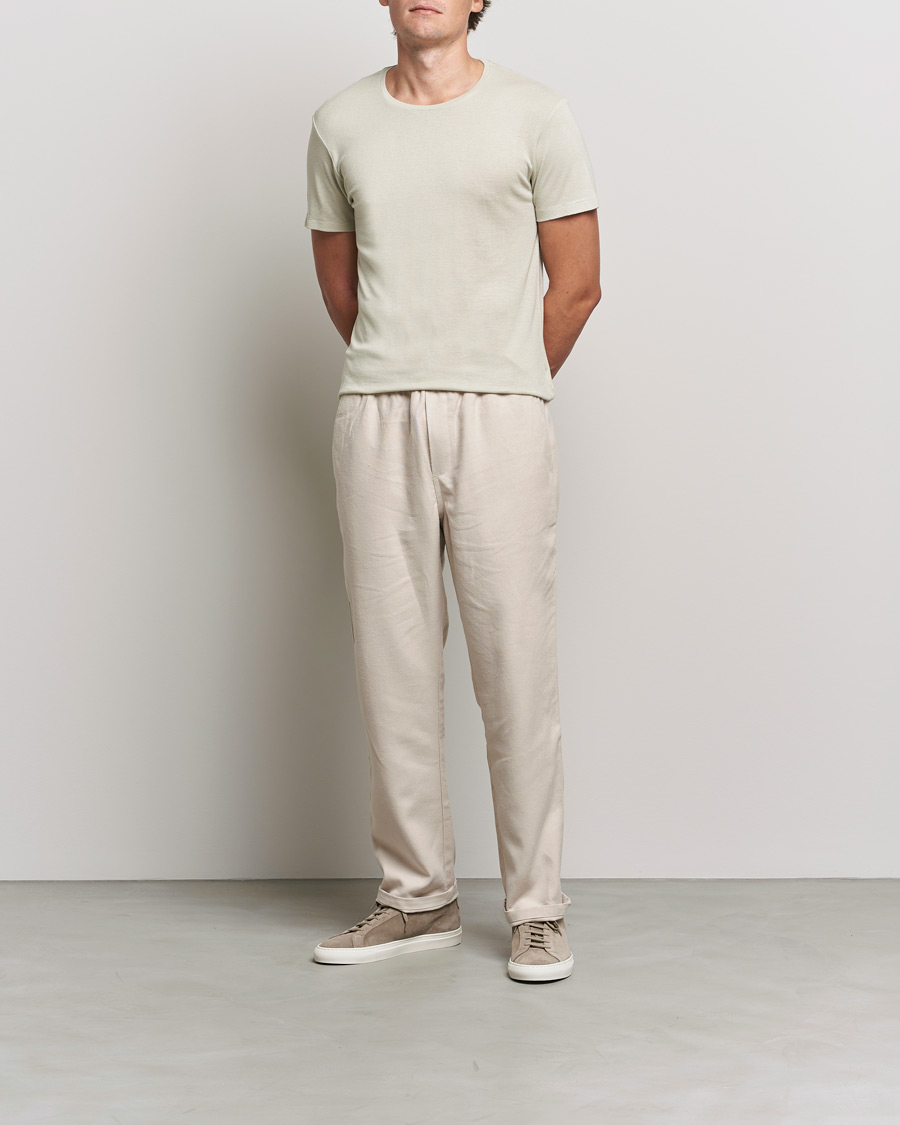 Men | T-Shirts | Orlebar Brown | OB Classic Modal/Cashmere T-Shirt Parched Green