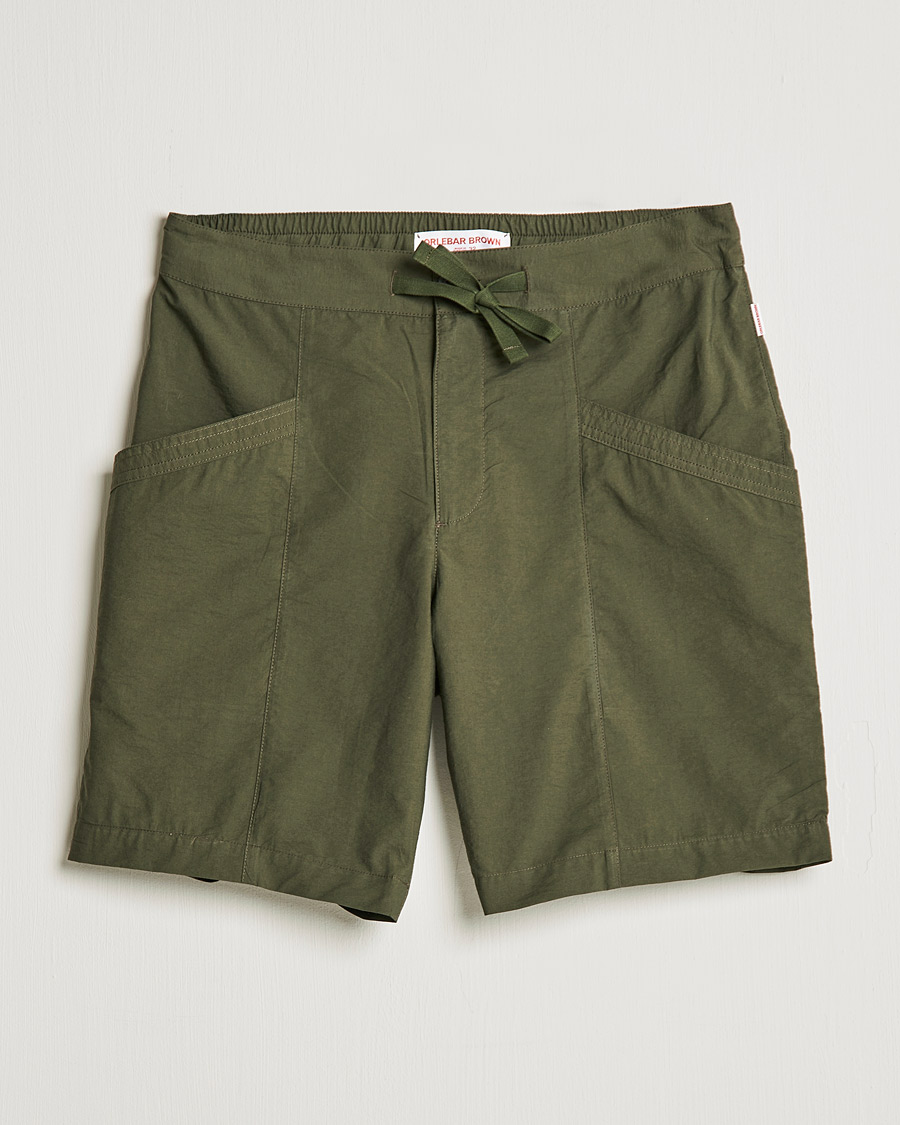 Men | Drawstring Shorts | Orlebar Brown | Castner Garment Washed Drawcord Shorts Forest Night