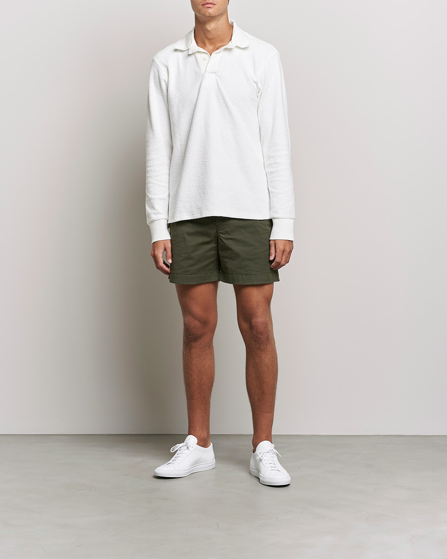 Men | Shorts | Orlebar Brown | Bulldog Cotton Twill Shorts Forest Night