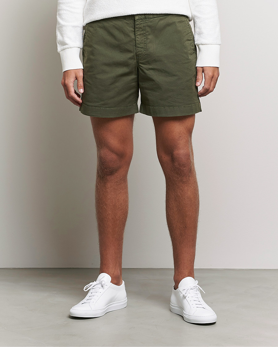 Men | Shorts | Orlebar Brown | Bulldog Cotton Twill Shorts Forest Night