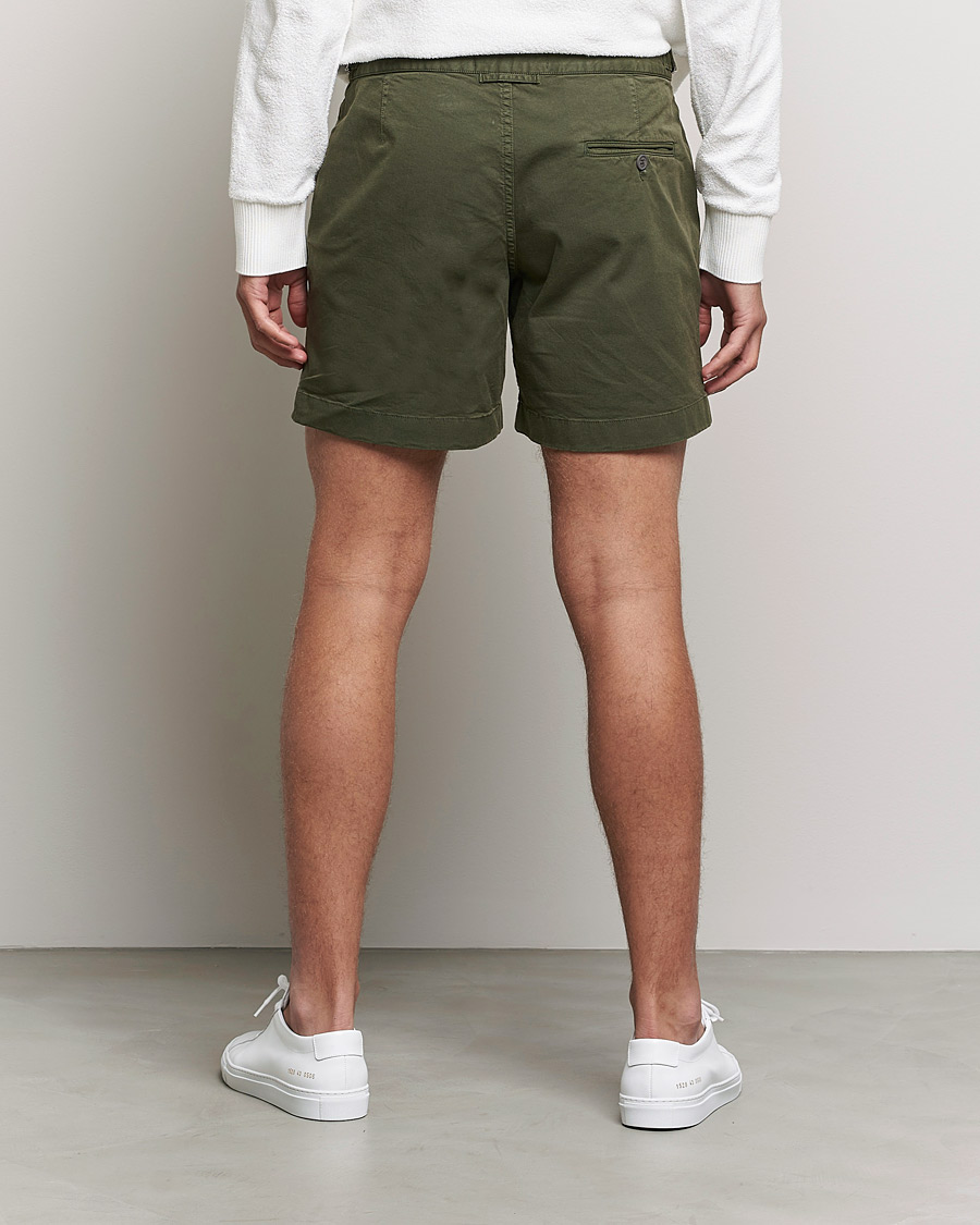 Men | Shorts | Orlebar Brown | Bulldog Cotton Twill Shorts Forest Night