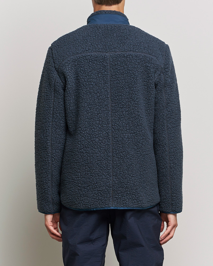 Men | Sweaters & Knitwear | Orlebar Brown | Auster Sherpa Fleece Dark Nocturnal Navy