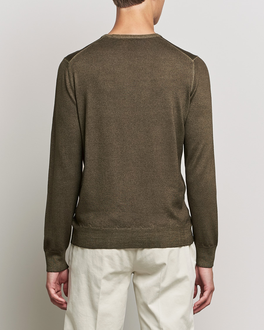 Men | Sweaters & Knitwear | Gran Sasso | Vintage Merino Fashion Fit Crew Neck Pullover Green
