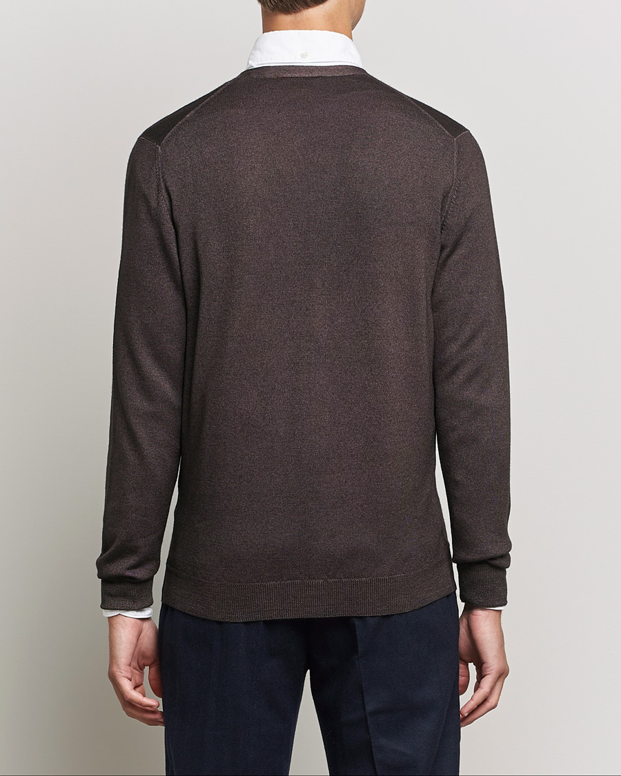 Men | Sweaters & Knitwear | Gran Sasso | Vintage Merino Fashion Fit Cardigan Brown