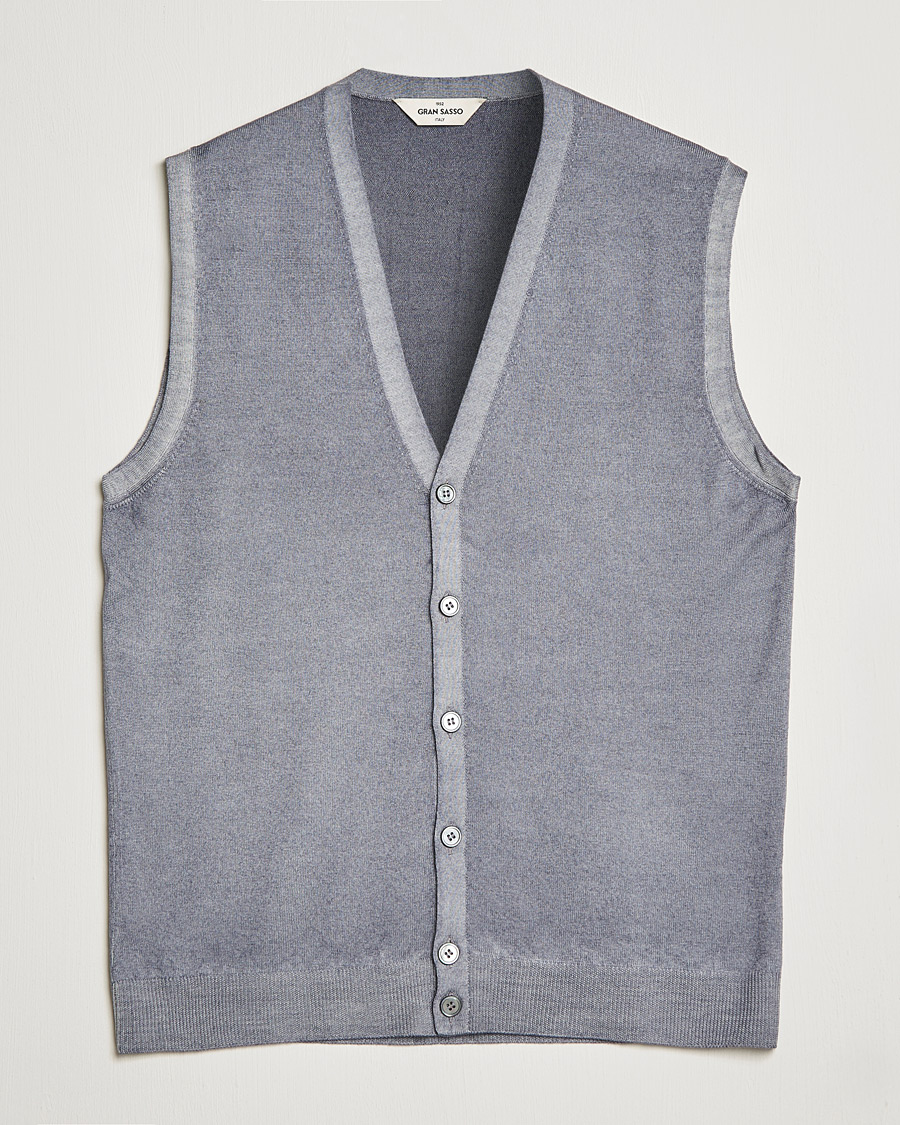 Men | Pullovers | Gran Sasso | Vintage Merino Fashion Fit Slipover Light Grey