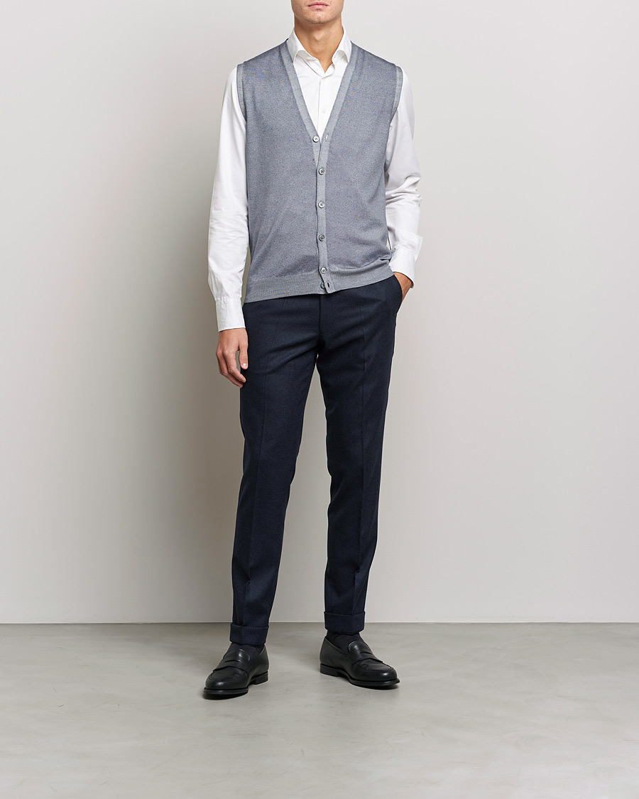 Men | Italian Department | Gran Sasso | Vintage Merino Fashion Fit Slipover Light Grey