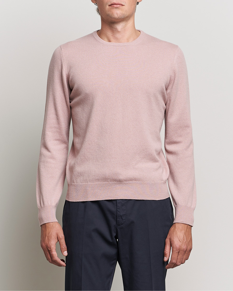 Men | Sweaters & Knitwear | Gran Sasso | Wool/Cashmere Crew Neck Soft Pink