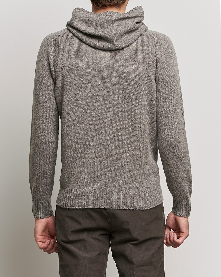 Men | Sweaters & Knitwear | Gran Sasso | Wool Hoodie Taupe Melange