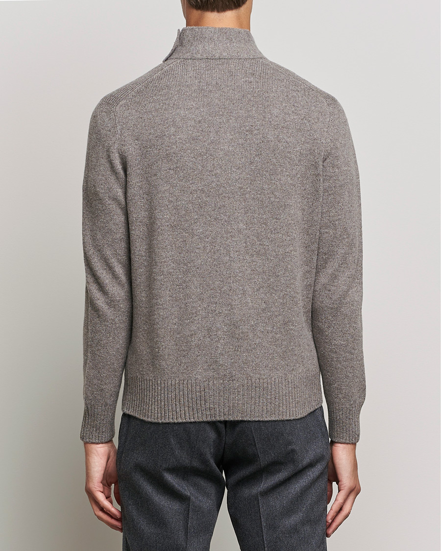 Men | Sweaters & Knitwear | Gran Sasso | Heavy Wool Cardigan Light Brown