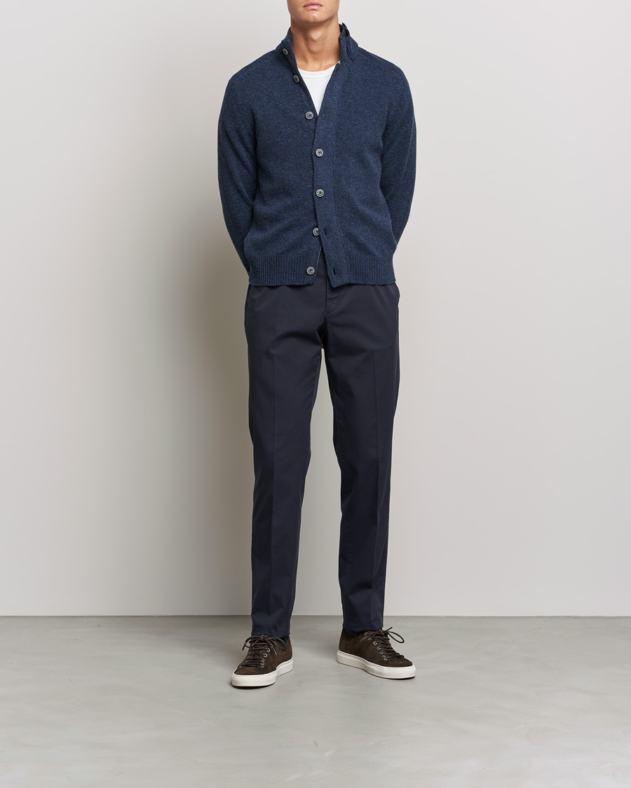 Men | Sweaters & Knitwear | Gran Sasso | Heavy Wool Cardigan Navy