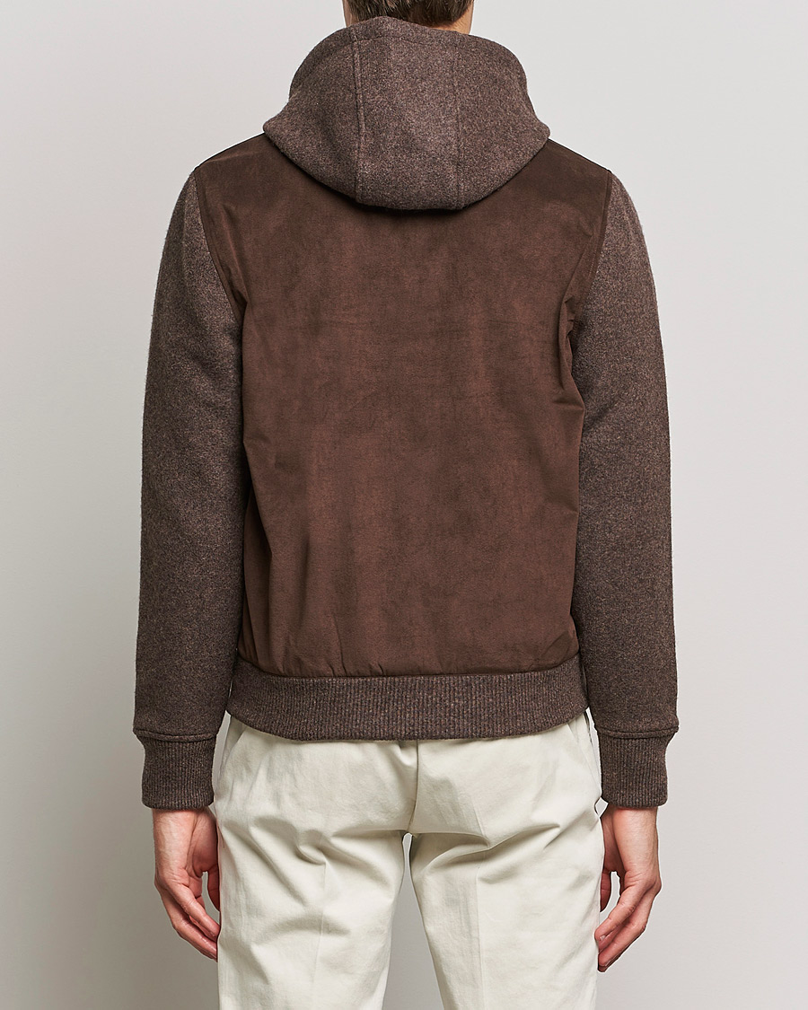 Mens Clothing Sweaters and knitwear Zipped sweaters Mango Hood Cotton Sweater Tobacco in Brown for Men 