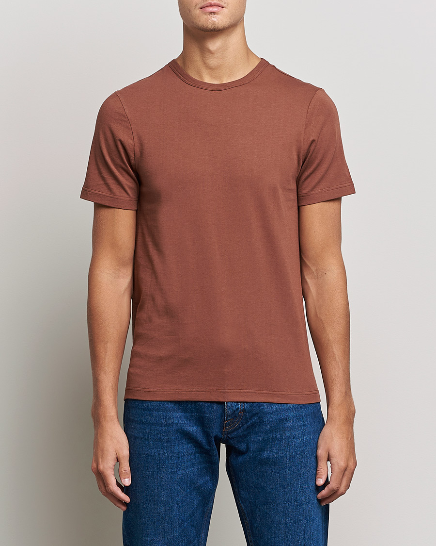 Men | T-Shirts | Merz b. Schwanen | 1950s Classic Loopwheeled Tee Tan