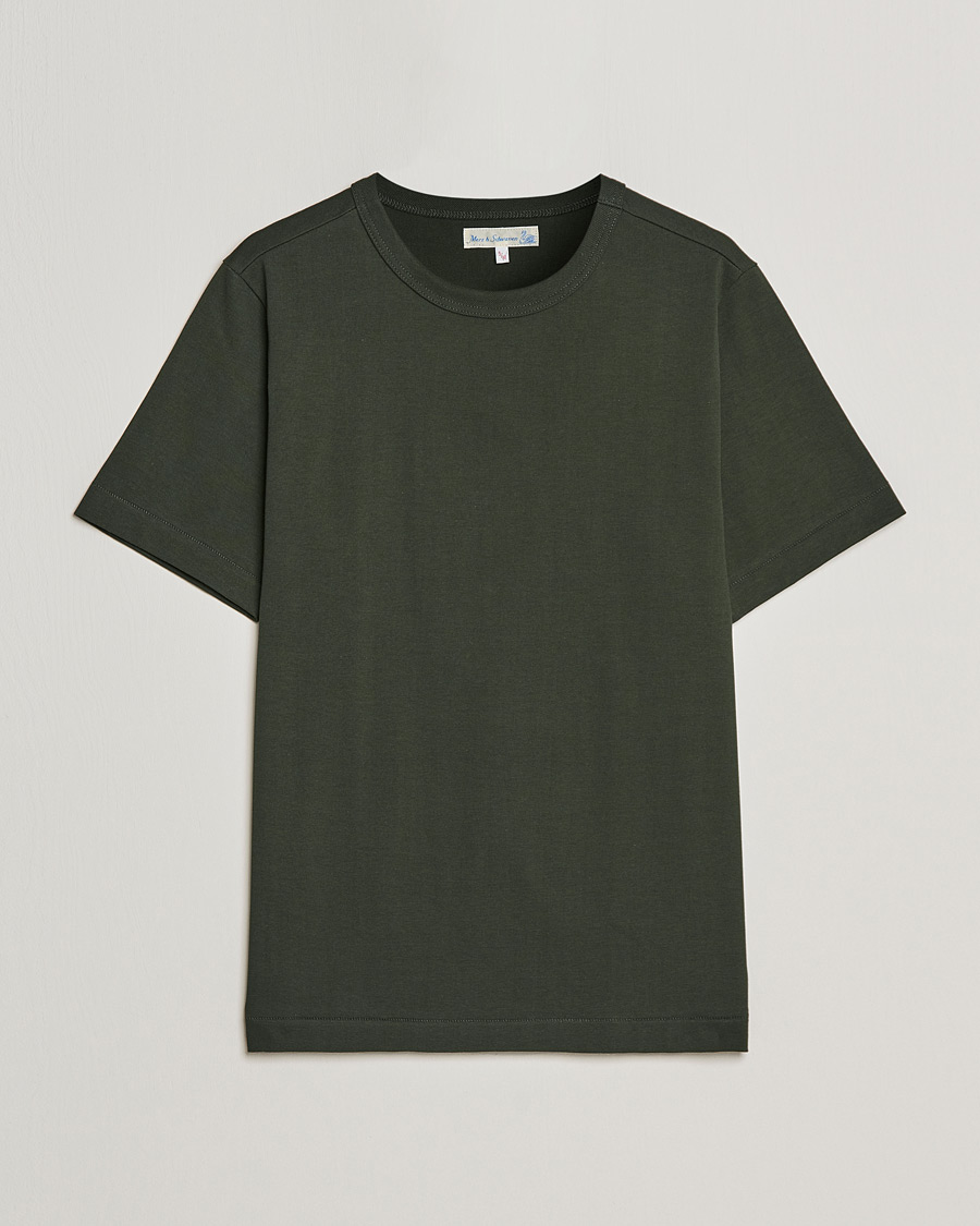 Men | T-Shirts | Merz b. Schwanen | 1950s Classic Loopwheeled Tee Forest