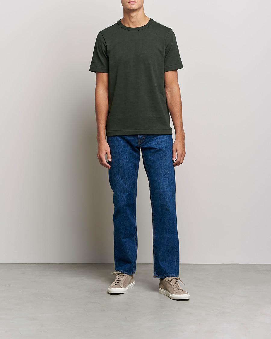 Men | T-Shirts | Merz b. Schwanen | 1950s Classic Loopwheeled Tee Forest