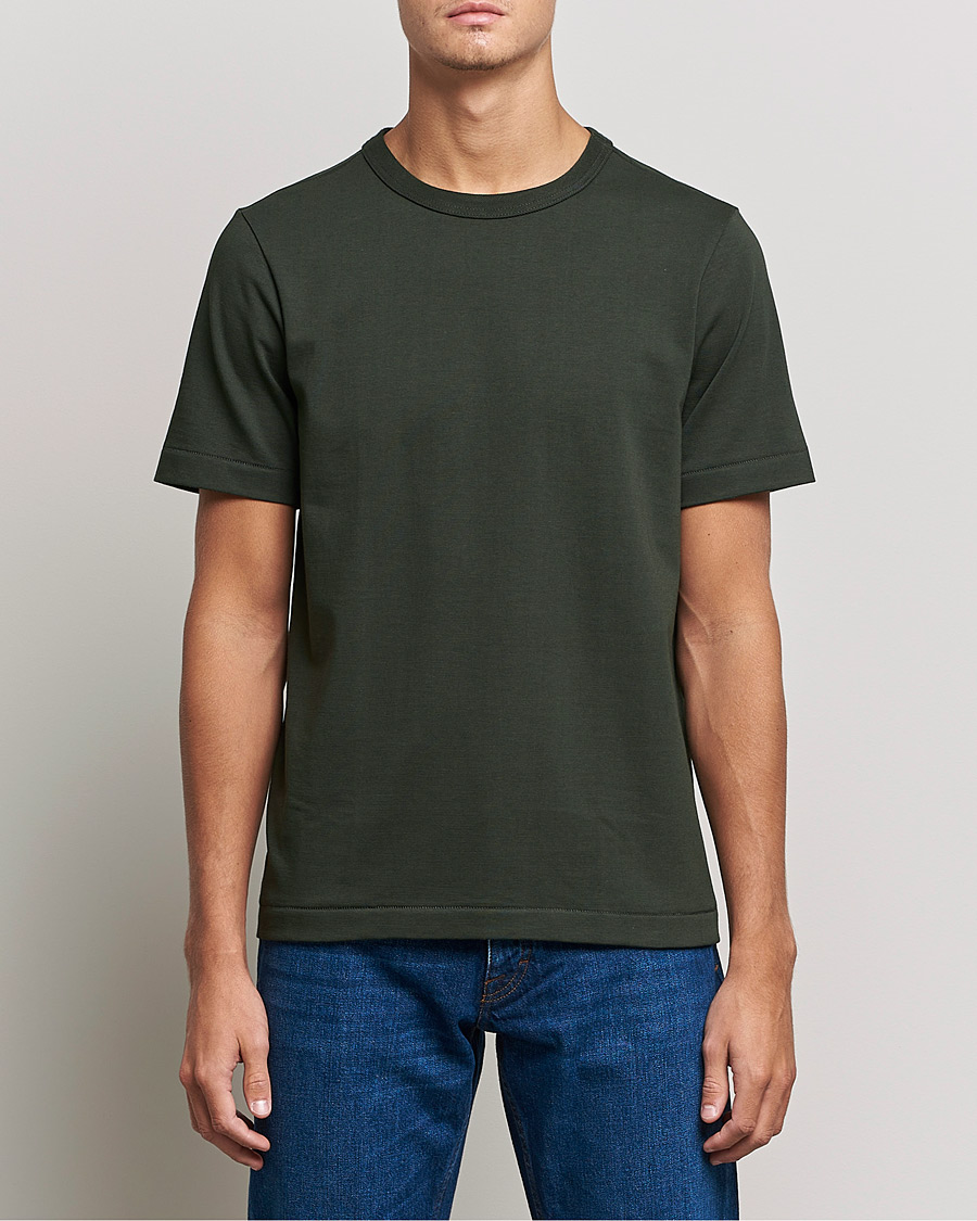 Men | T-Shirts | Merz b. Schwanen | 1950s Classic Loopwheeled Tee Forest