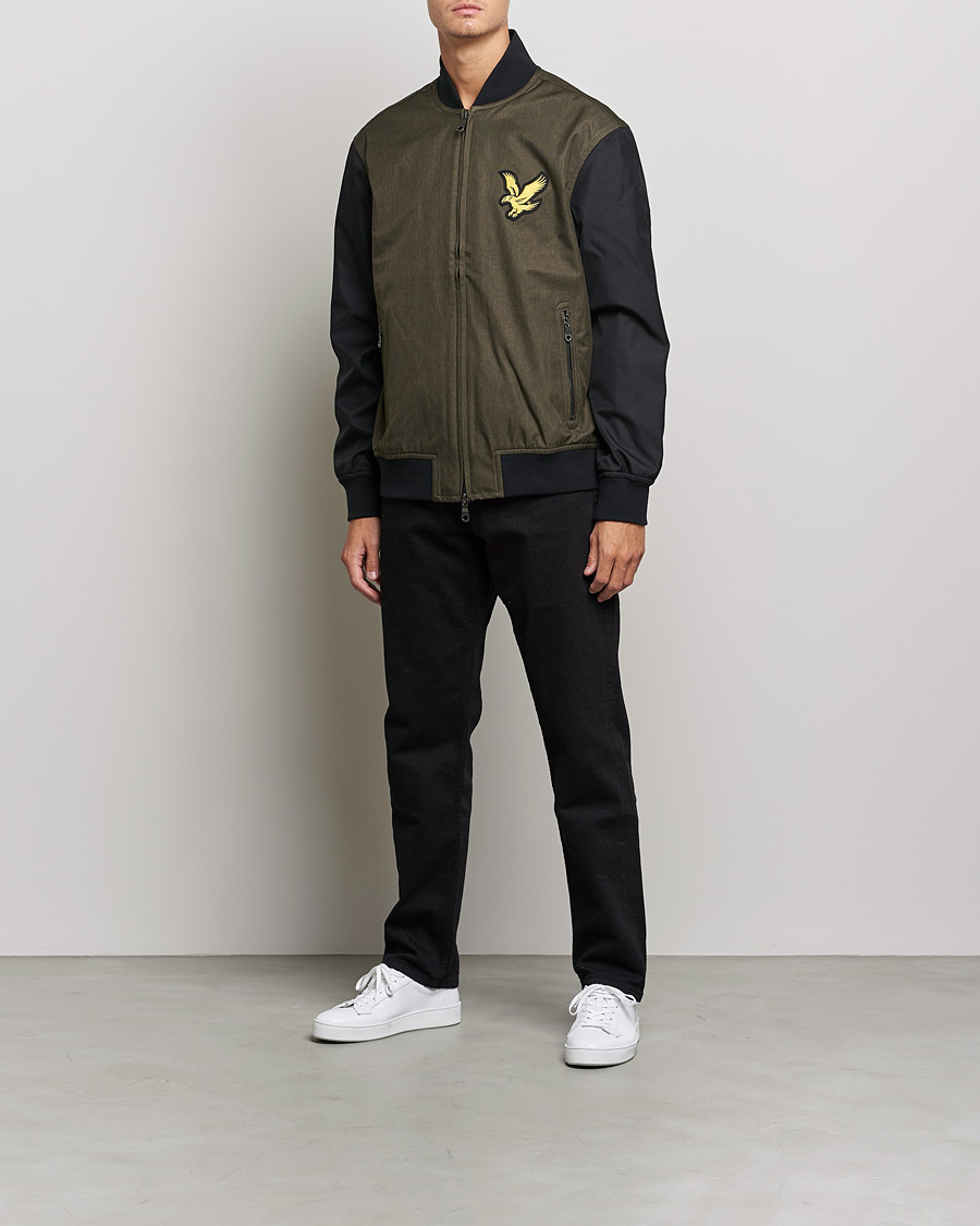 Men | Coats & Jackets | Lyle & Scott | Black Bomber Jacket Olive