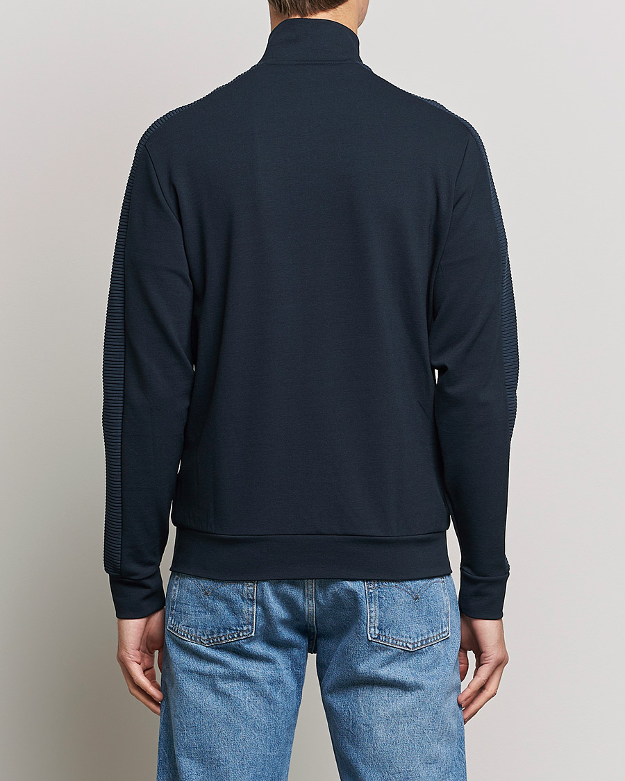 Men | Sweaters & Knitwear | Lyle & Scott | Ottoman Track Zip Sweater Dark Navy